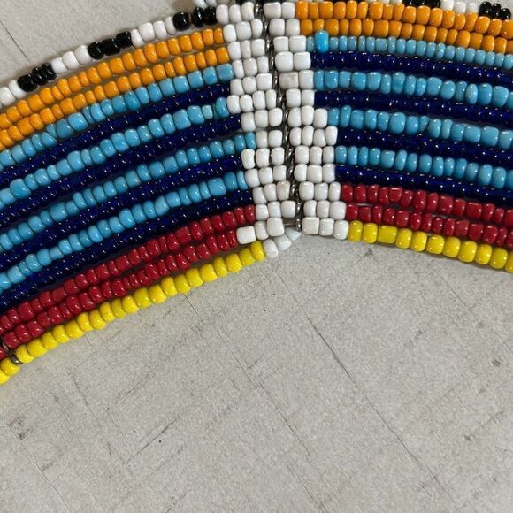 African Beaded Tribal Necklace - Picture 5 of 7